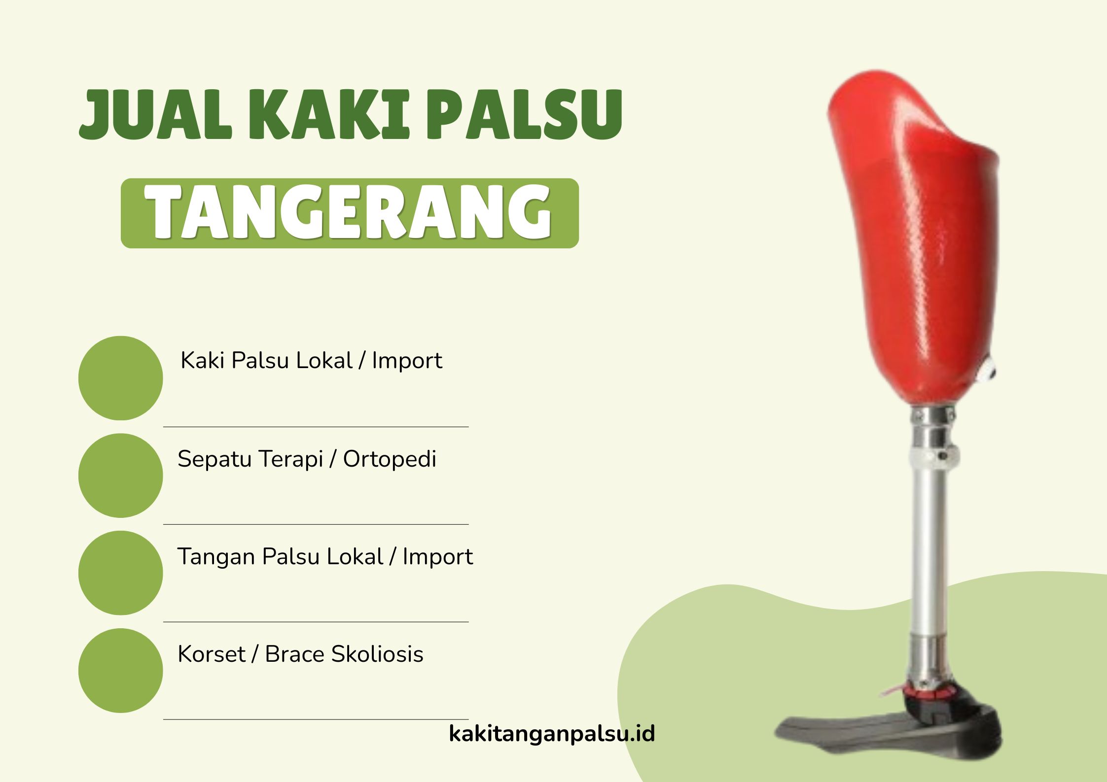 Jasa Pembuatan Kaki Palsu Tangerang