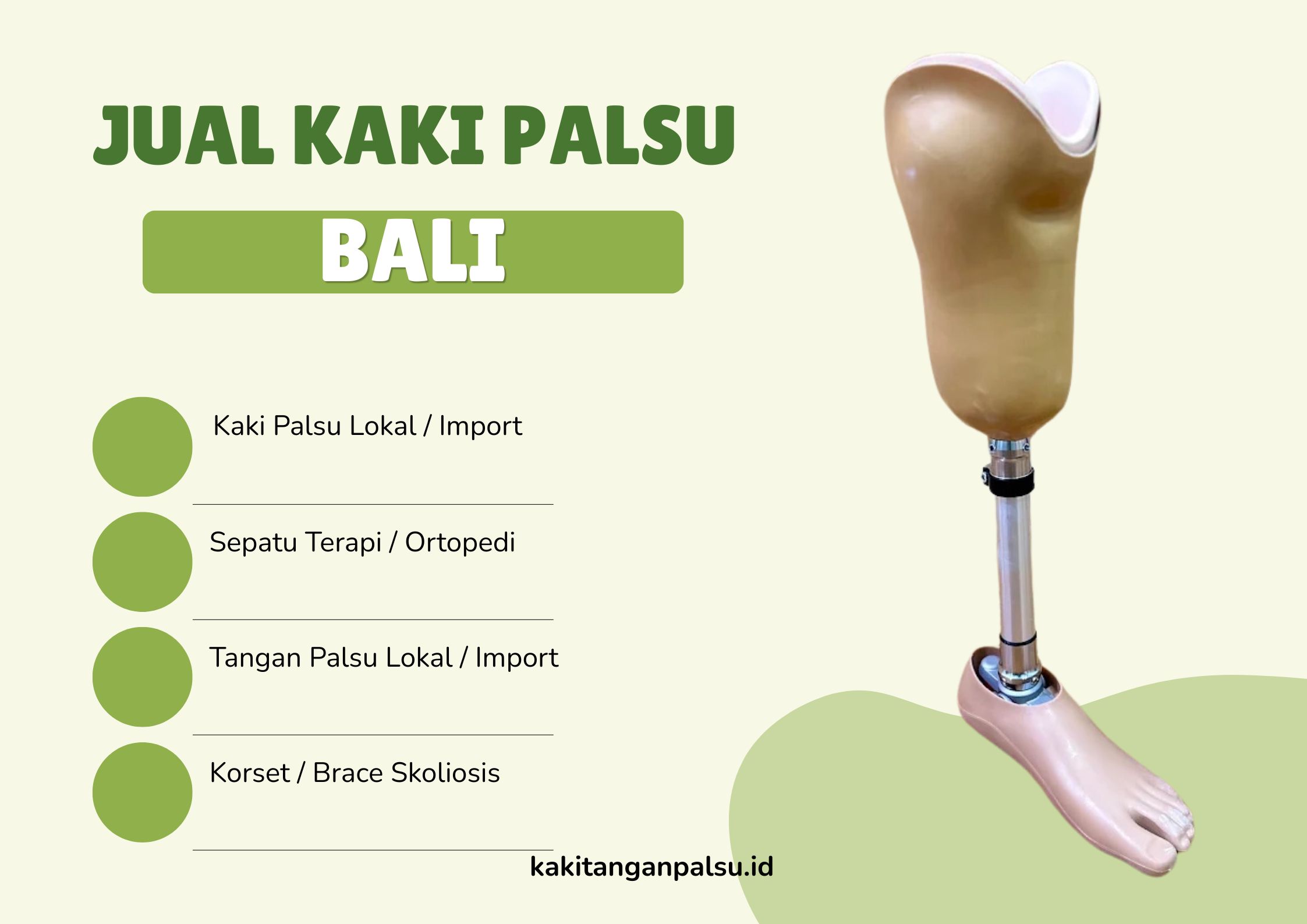 Jual Kaki Palsu Bali
