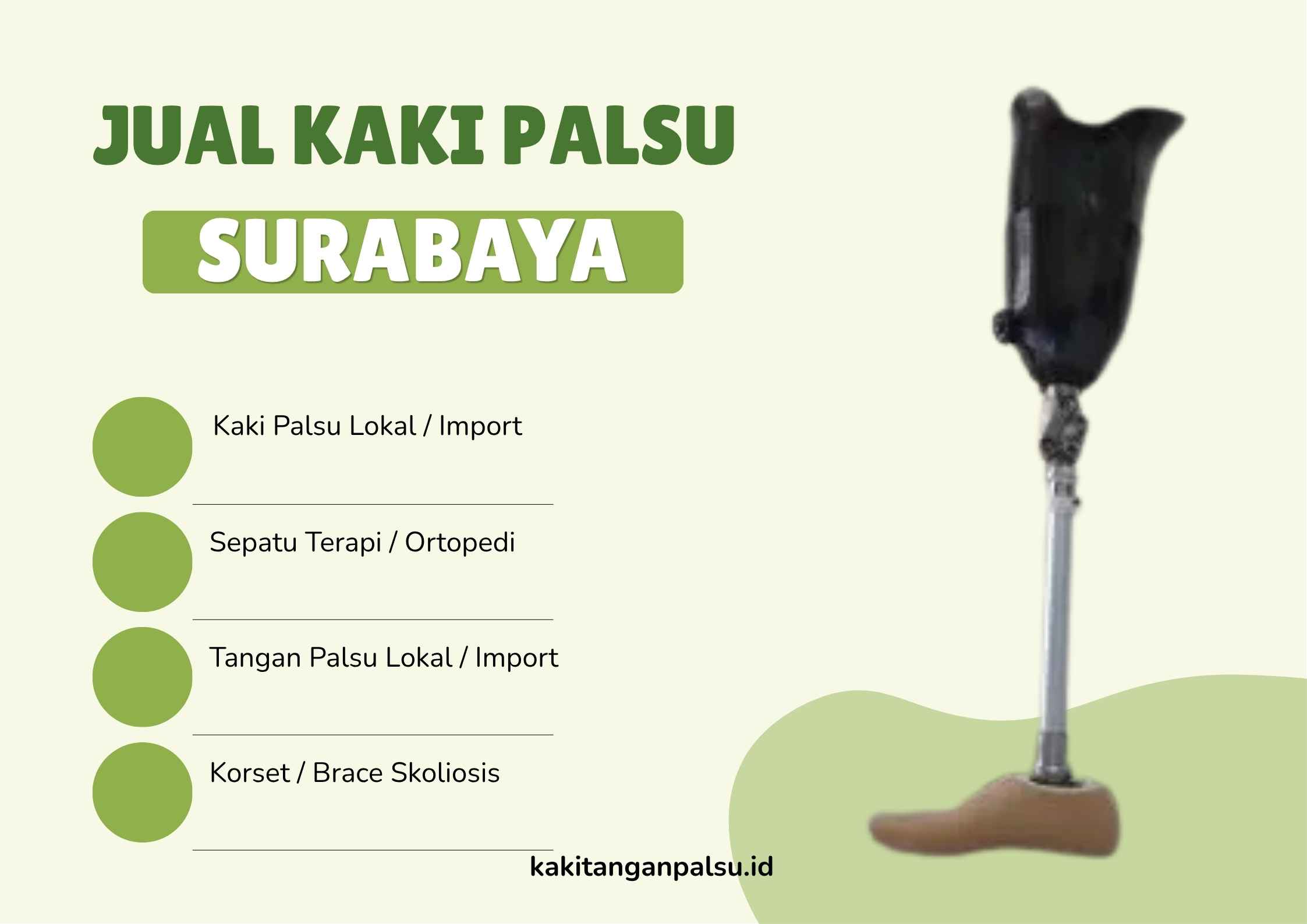 Jual Kaki Palsu Surabaya